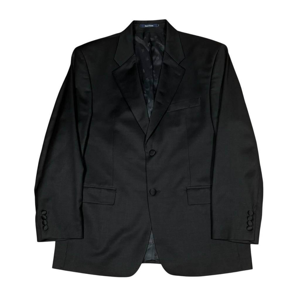 Vtg‎ Ralph Ralph Lauren 42R Black Wool Men's Two-Button Blazer Sport Coat Jacket